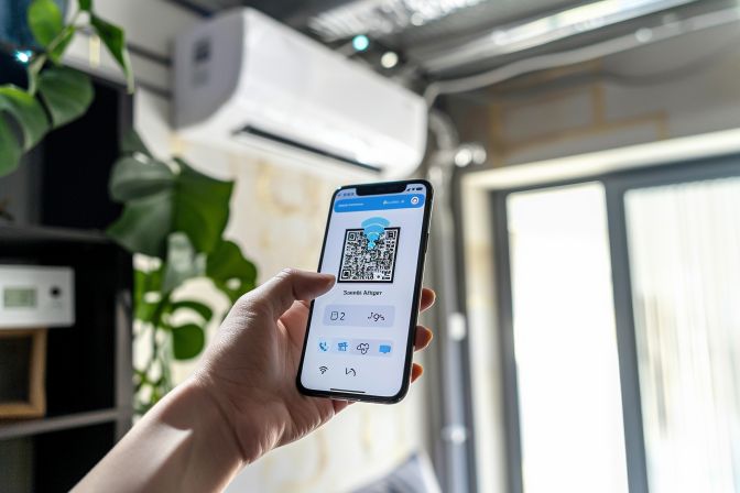 Setting up a smart controller for home air conditioning unit. Setting up a smart controller for home air conditioning unit.