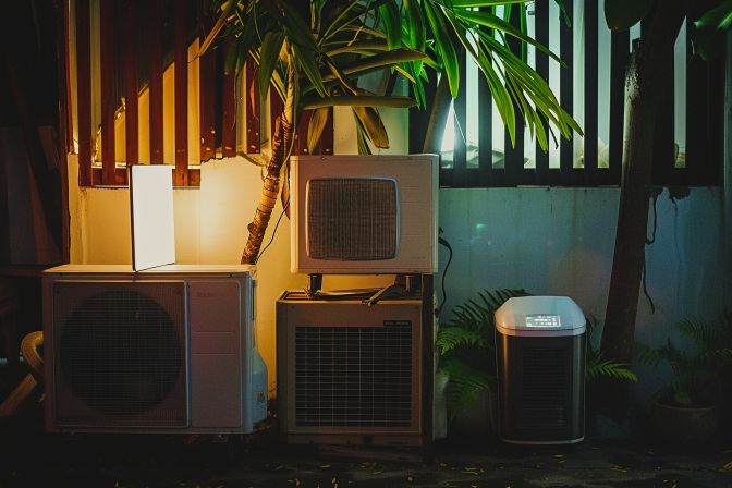 A comparison of split system, window, and portable air conditioners. A comparison of split system, window, and portable air conditioners.